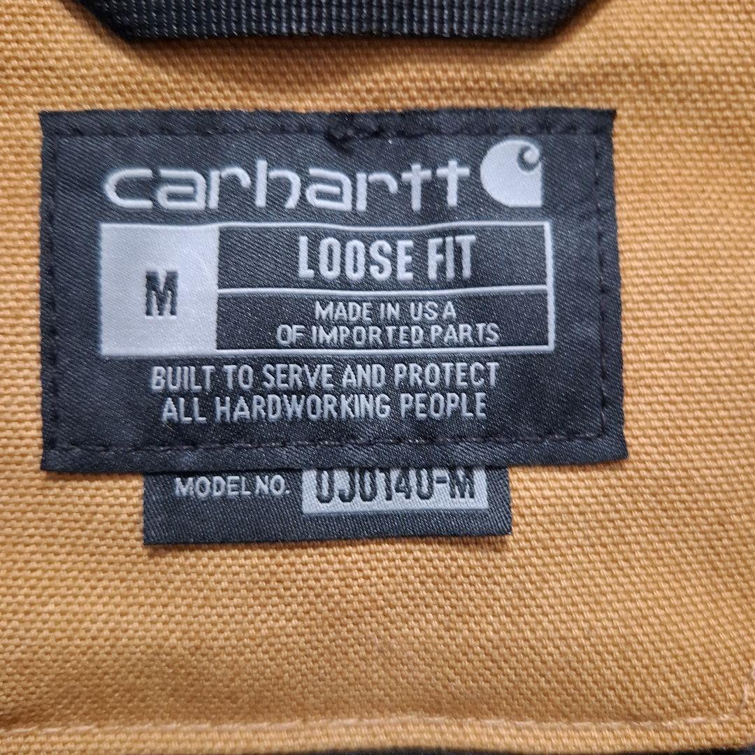 Carhartt フード付きブラウンアクティブジャケットダック地 J140