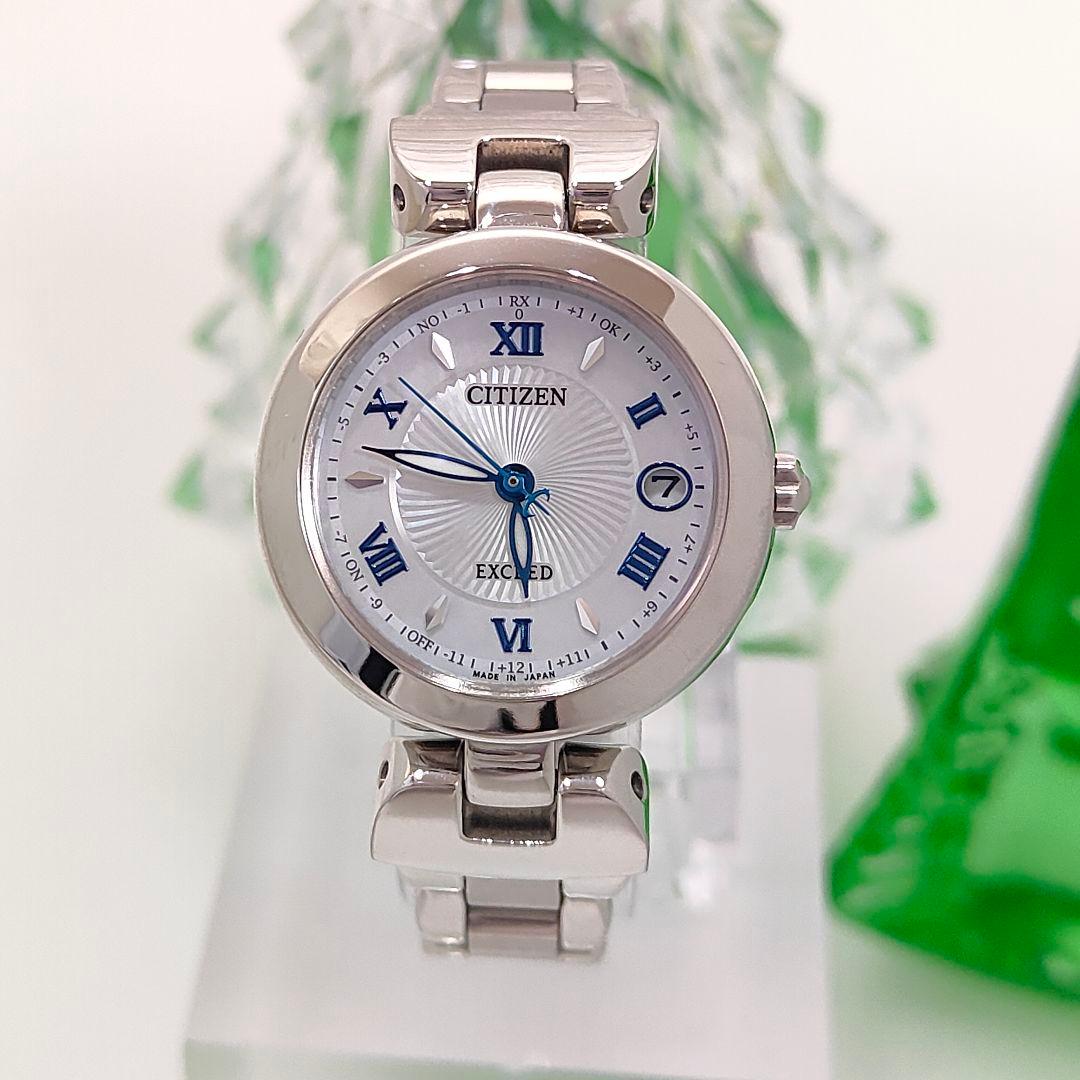 EXCEED シチズン ES9420-58A エコドライブ チタン 白蝶貝