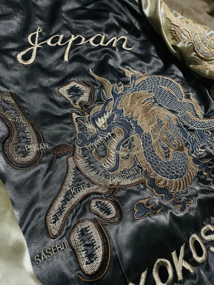 90s 龍 JUNGLE STORM 日本限定 スカジャン unisex サテン
