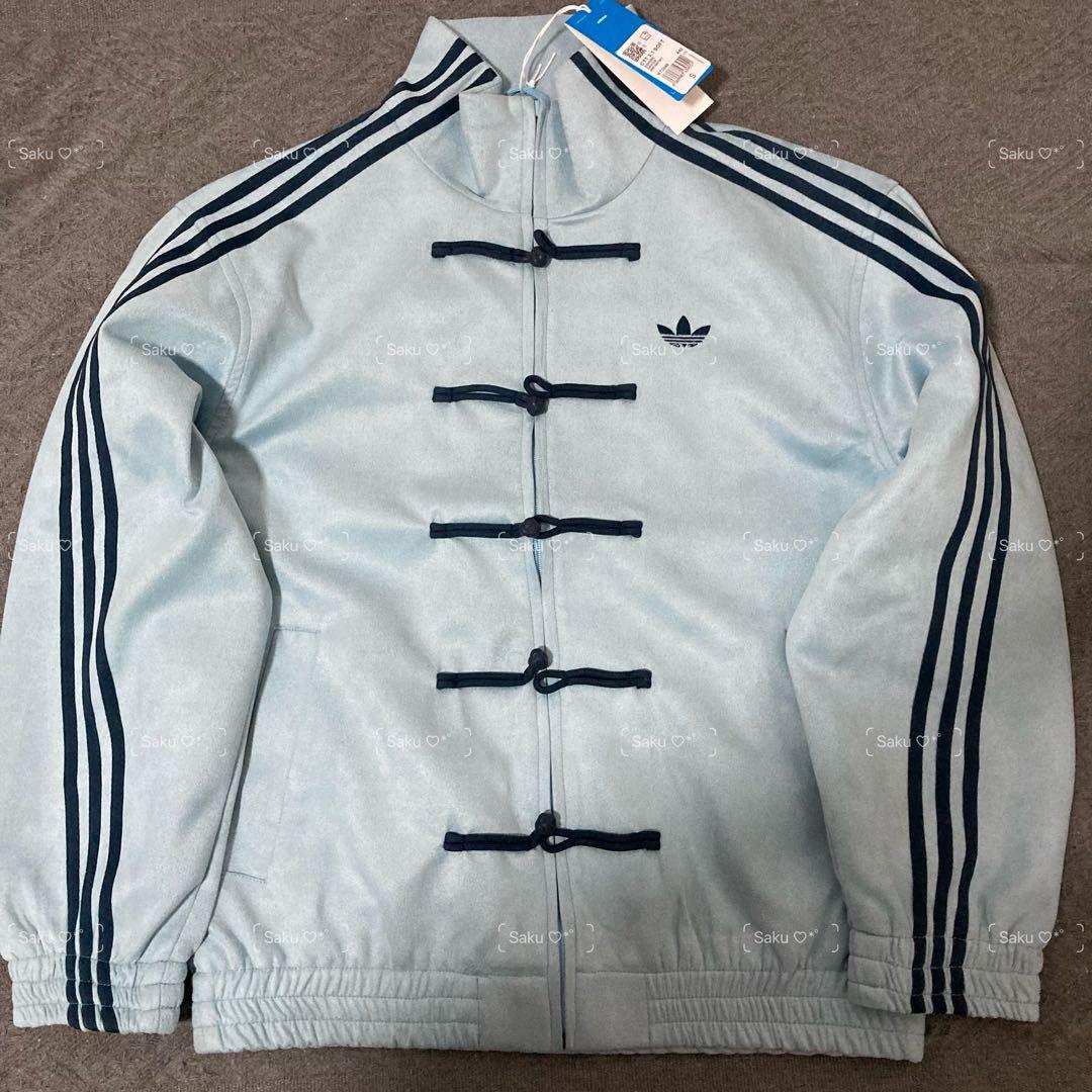 新品 アディダス 蛇年トラックジャケットライトブルー Sサイズ