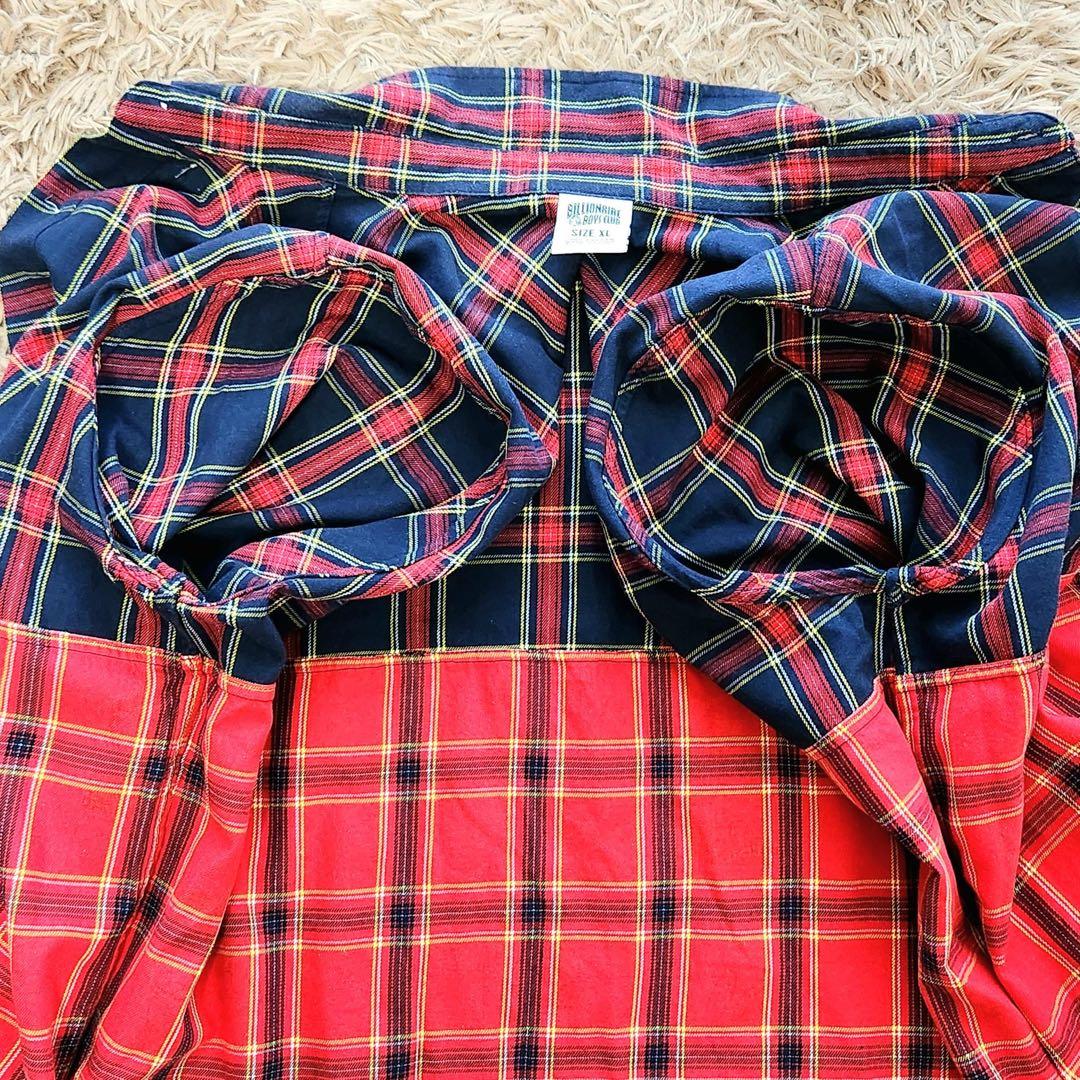 ビリオネアボーイズクラブ BBC 長袖 ネル シャツ 切り替え XL ファレル