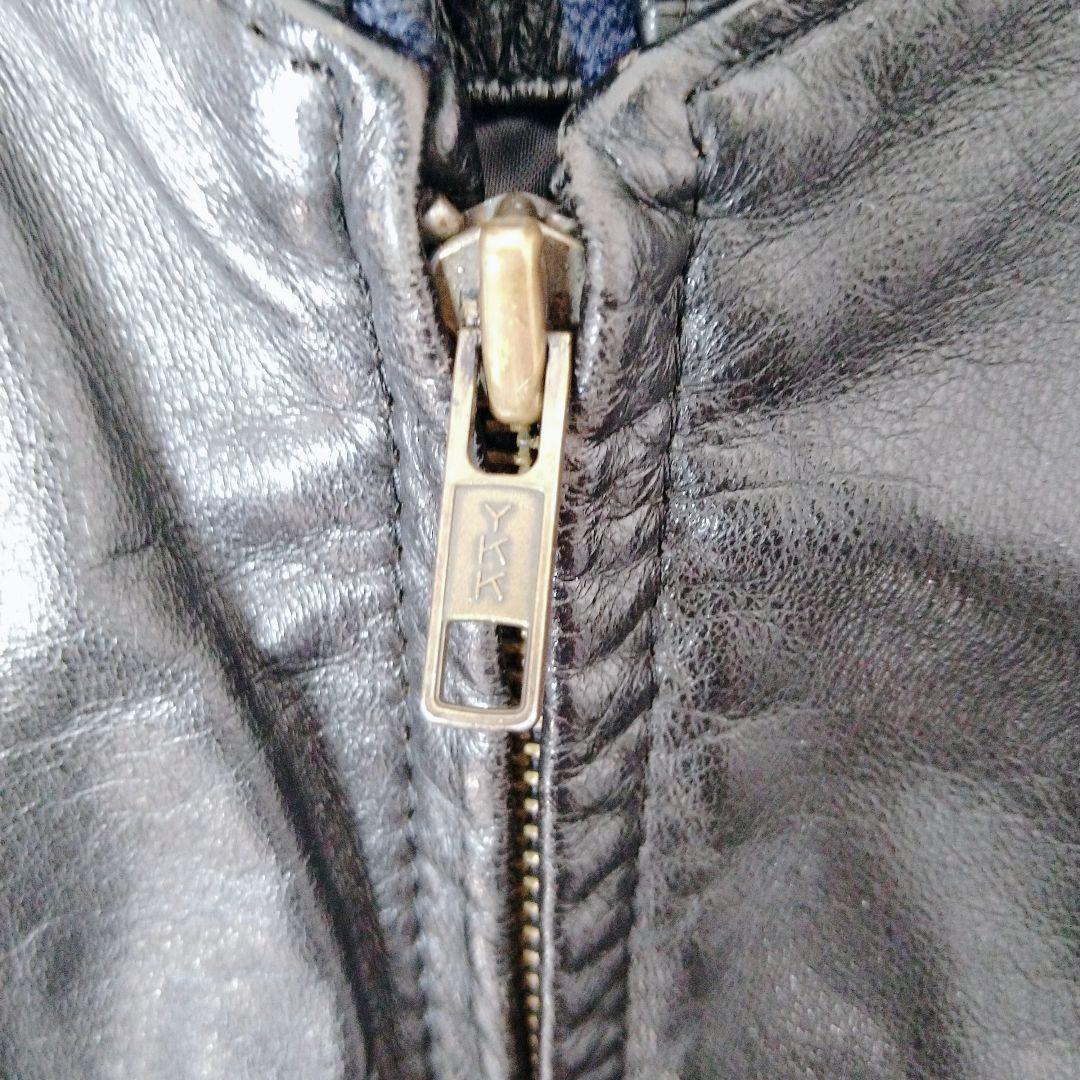 【kajiyan】90s XLサイズ 本革 レザーボンバージャケット