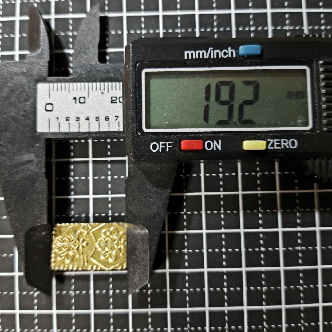 明治二分金 明治二分判金 本物 比重ok 止め分 古金銀