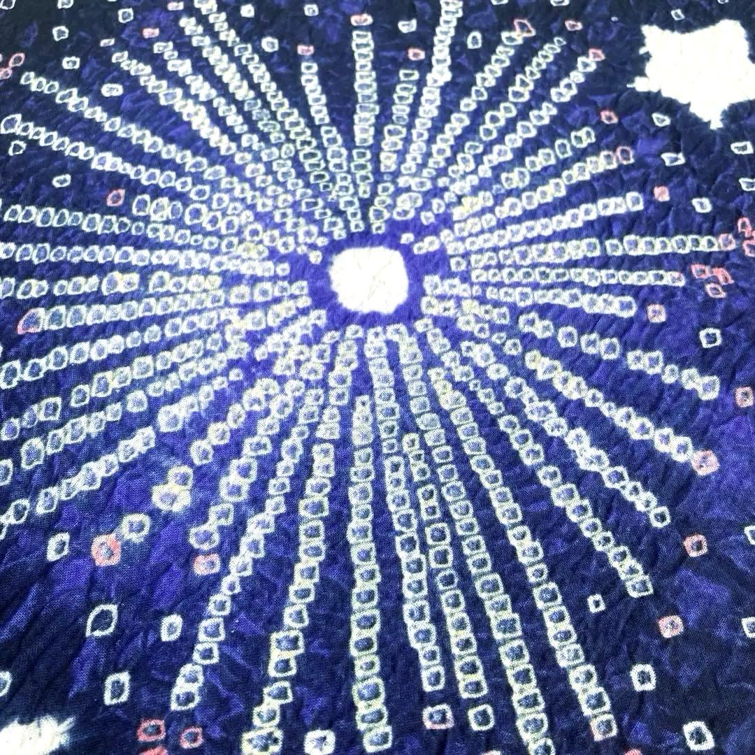 ちぃ 有松鳴海絞り　有松絞り浴衣　反物　湯のし済み　花火　No.2-150