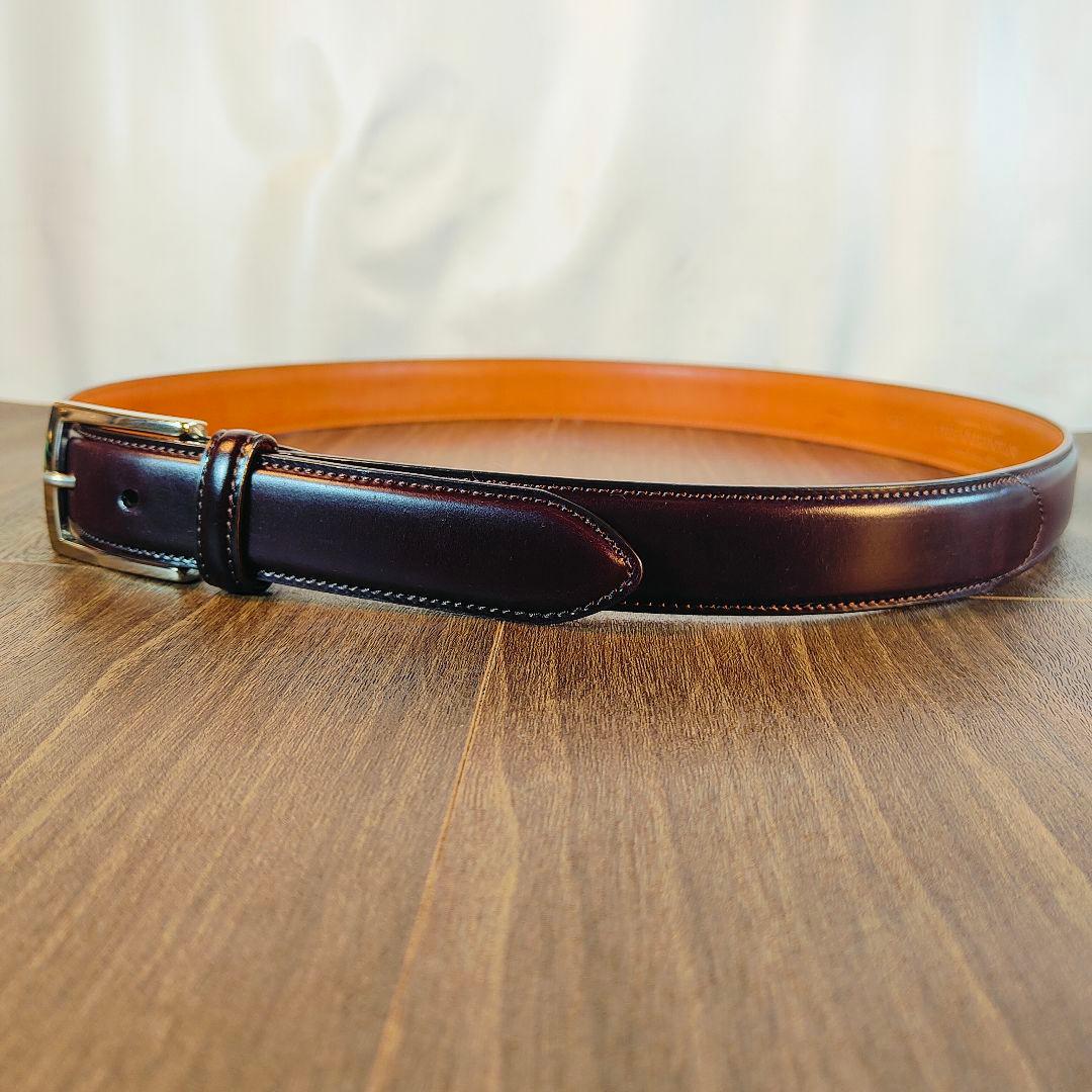 【極艶極美品】THE CORDOVAN　鎌倉シャツ 極上バーガンディドレスベルト