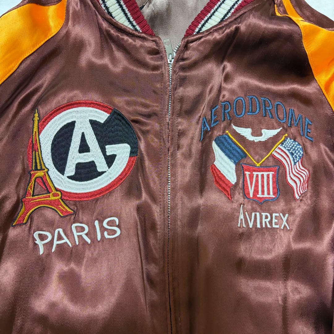 【AVIREX】アヴィレックス　スカジャン　両面　サイズ:L スーベニア