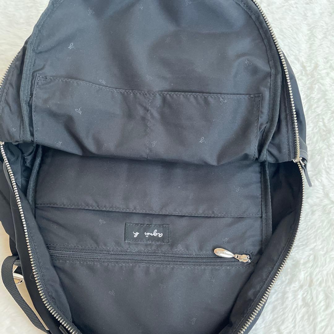 agnes b.＊アニエスベー＊バックパック＊リュック＊ブラック＊チャーム付き