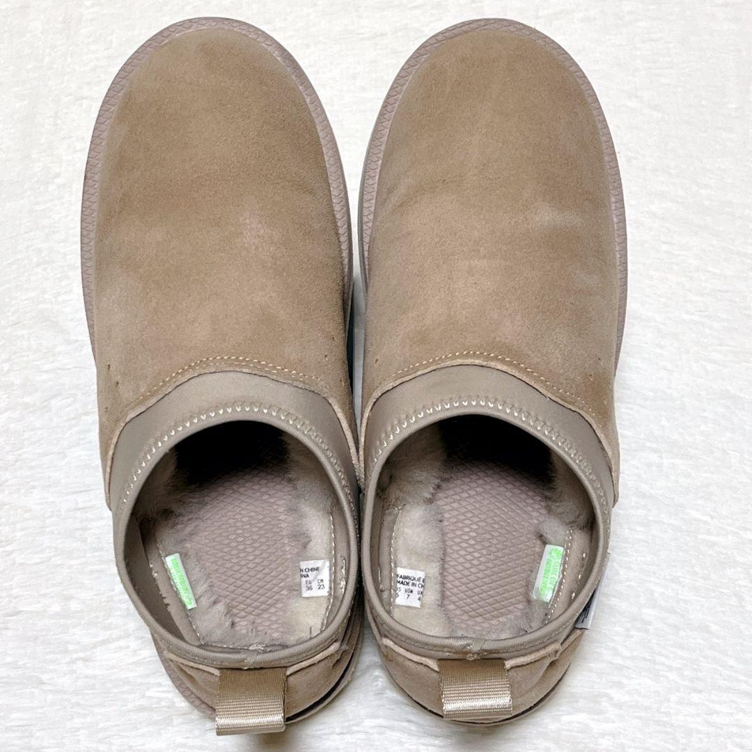 【極美品】 SUICOKE スイコック ムートン スリッポン ベージュ 23cm
