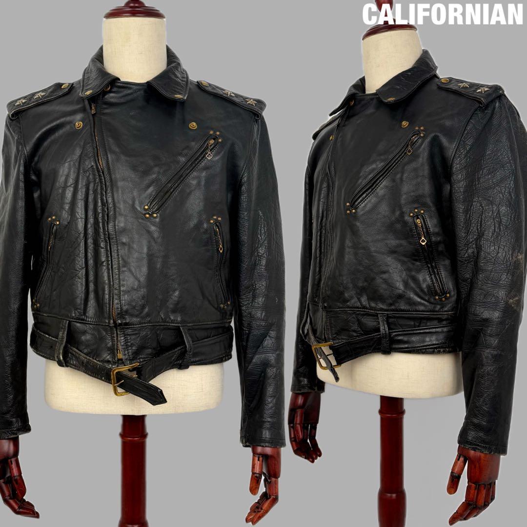 希少 CALIFORNIAN 50s 2スター レザーライダースジャケット 42
