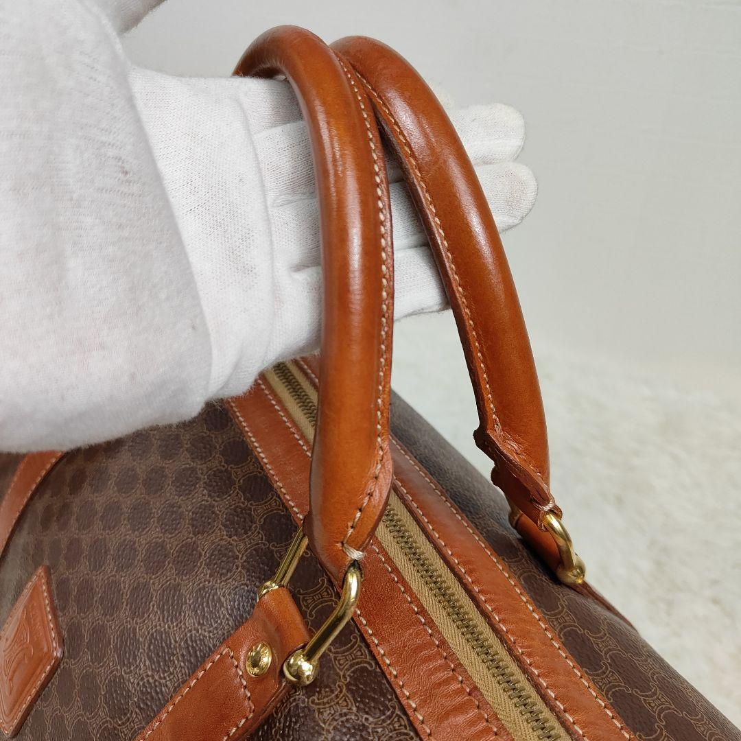 CELINE　ボストン　マカダム　トリオンフ　大容量　PVC　レザー　旅行鞄