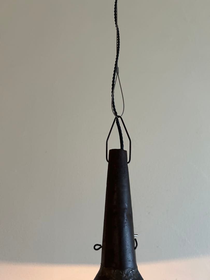 ワイヤーレール照明　古道具照明長さ調整　ワイヤーフック照明 ペンダントライト