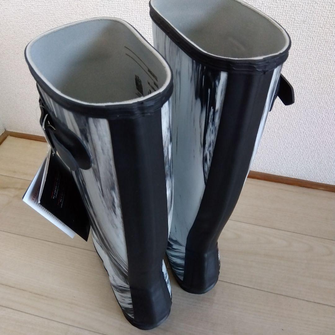 未使用 希少 HUNTER ハンター ロング レインブーツ マーブル柄 レア