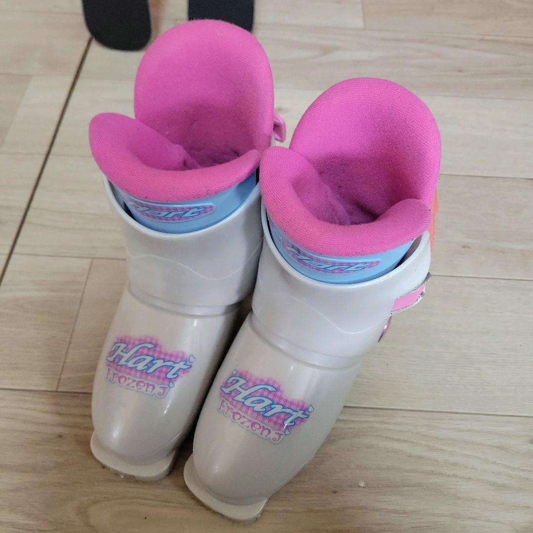 KAZAMA カザマ スキー 4点セット 106cm キッズ用 ジュニア ピンク