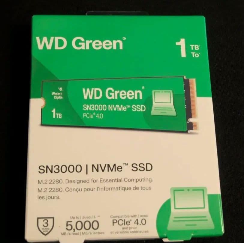 WD Green SN3000 m.2 SSD 1TB 新品