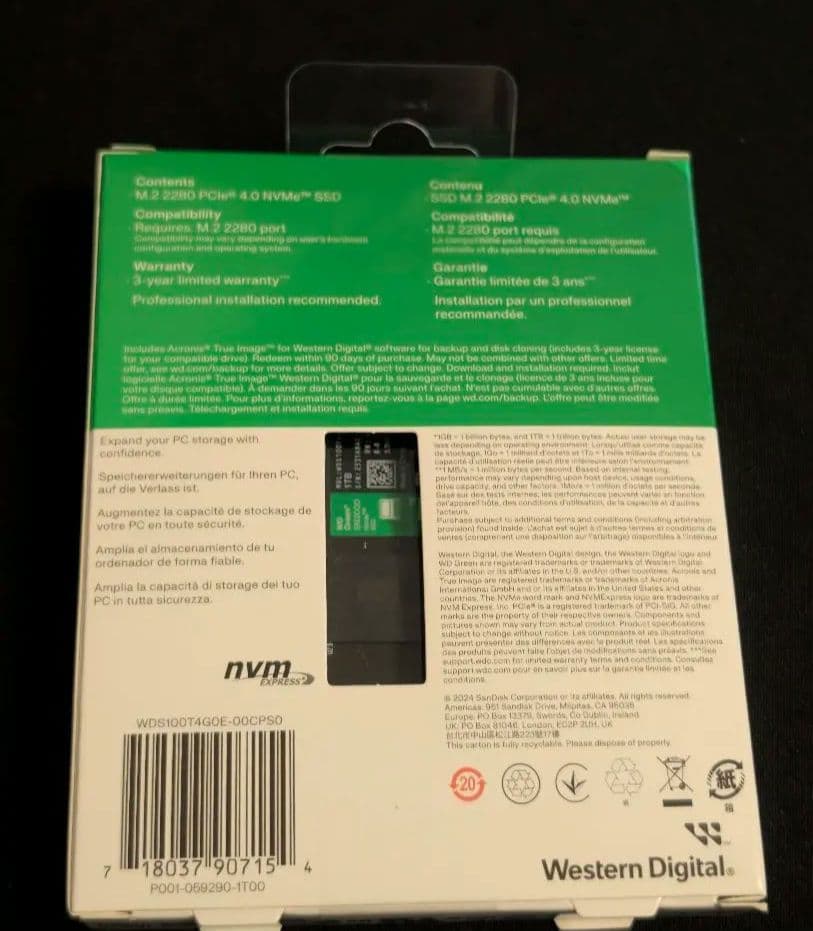 WD Green SN3000 m.2 SSD 1TB 新品