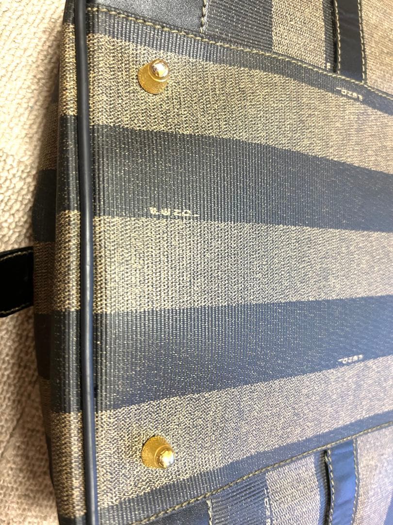 FENDI フェンディ ペカン柄 ミニ ボストンバッグ ハンドバッグ 鍵付