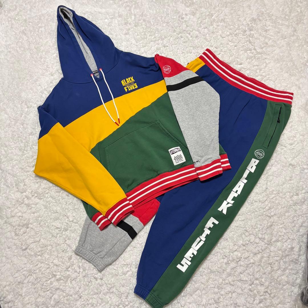 【美品✨】PUMA BLACK FIVES ジャージ セットアップ カラフル
