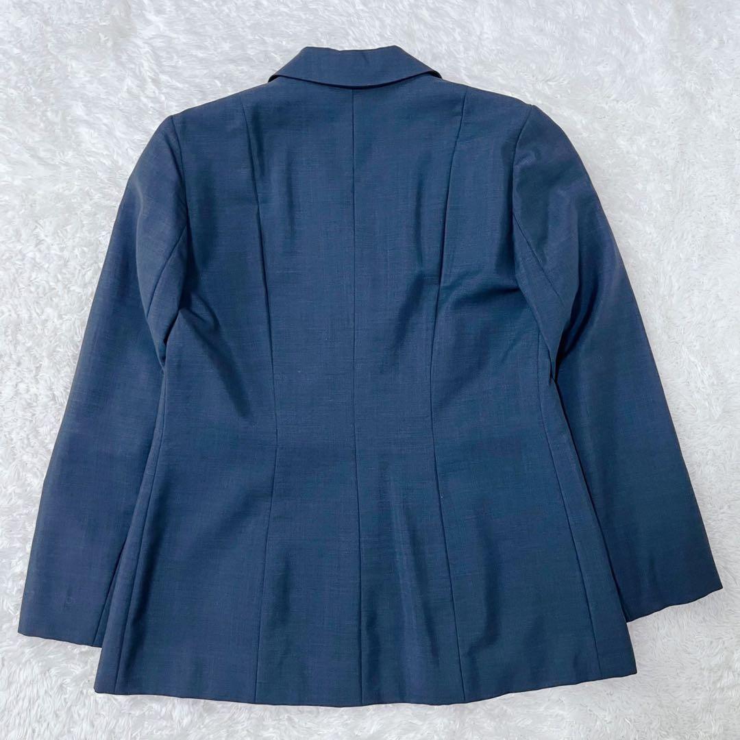 フェラガモ パンツスーツ セットアップ ダブルガンチーニ モヘヤ ネイビー