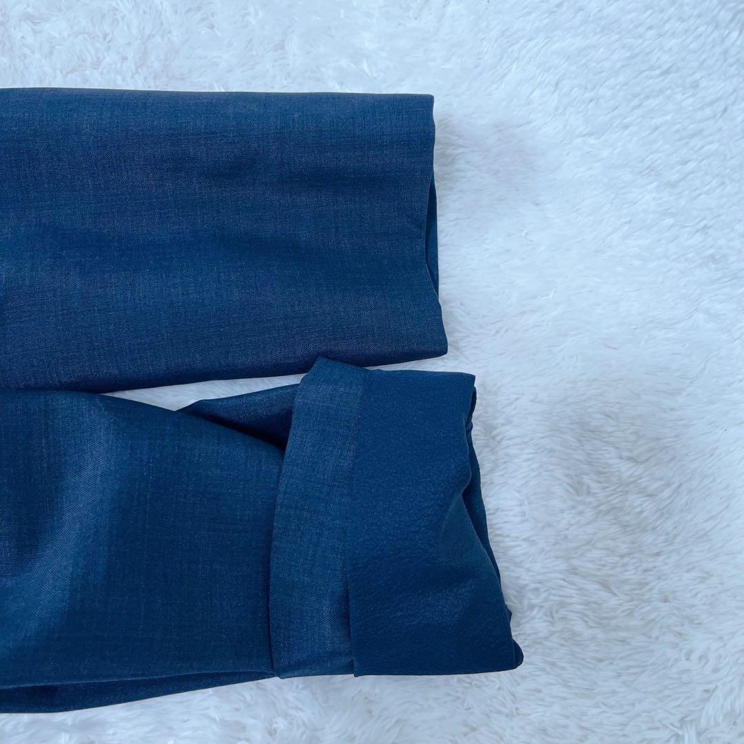 フェラガモ パンツスーツ セットアップ ダブルガンチーニ モヘヤ ネイビー