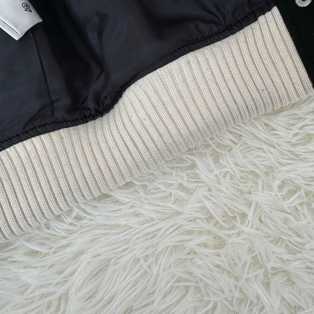 【希少】クレージュ　スタジャン　ブルゾン　ブラック　レディース　38 Y2K