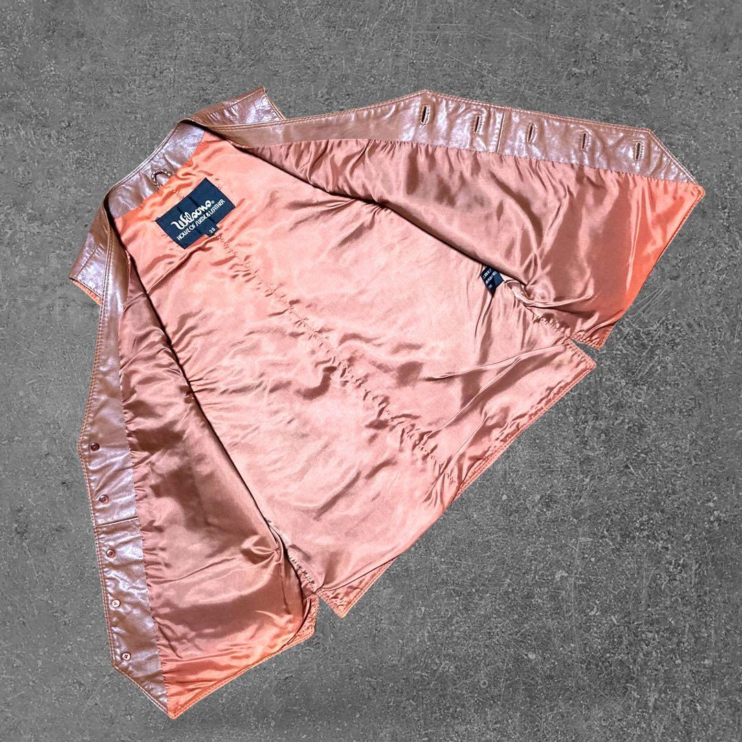 わと Vintage Vest ウイルソンズ レザー革ベストブラウンM