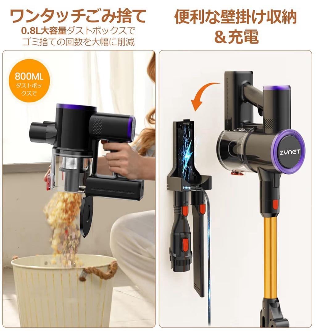 新品❤️折りたたみ式コードレス掃除機 S9 70KPa強力吸引 自立式 LED搭載