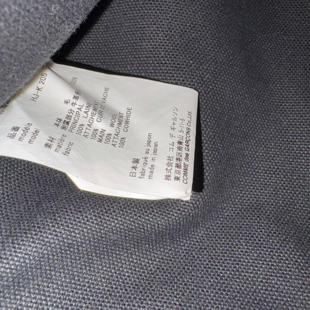 コムデギャルソンオム トートバッグ A4収納 ウール　レザー 肩掛け アーカイブ