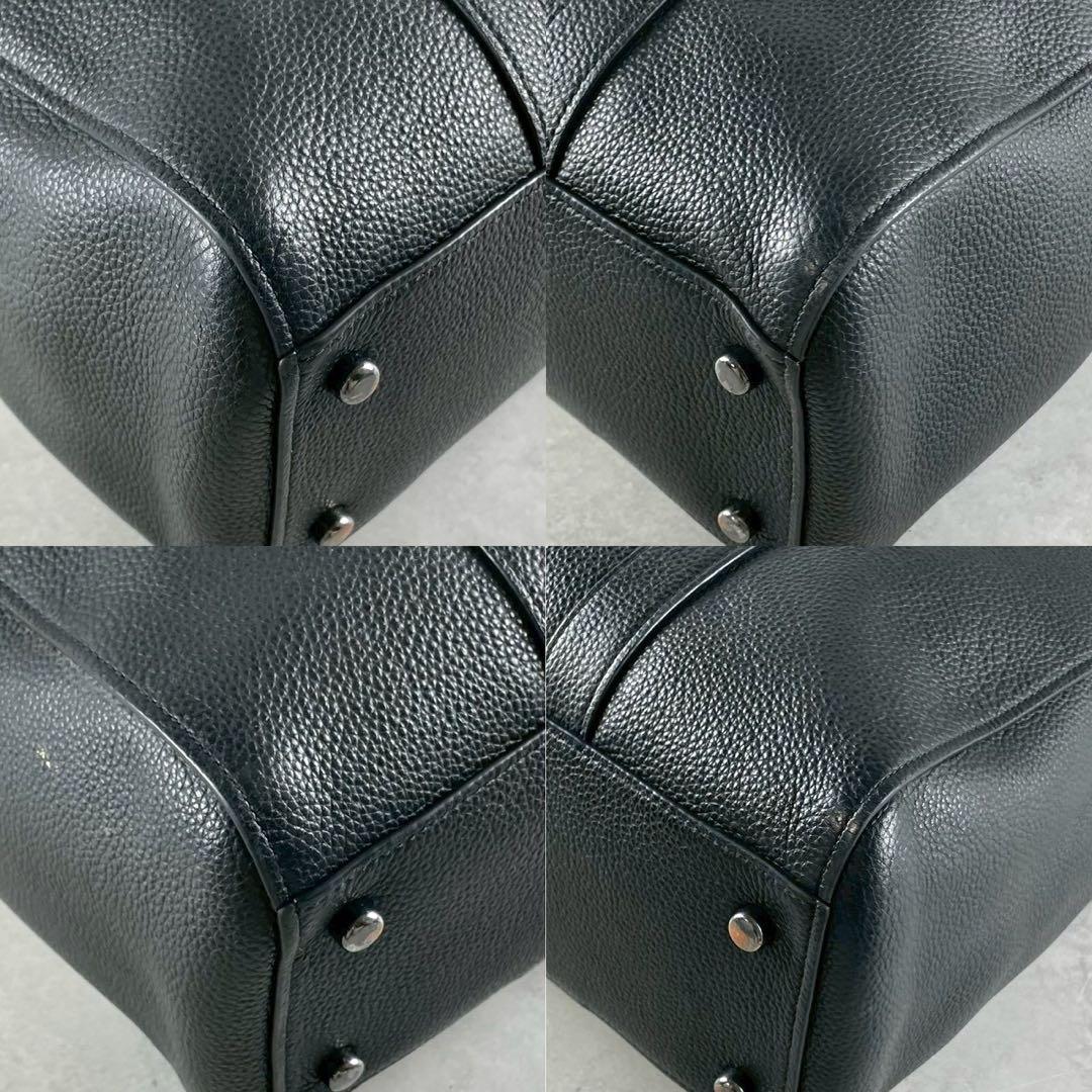 COACH コーチ　トートバッグ　ダブルハンドル　ハドソン　ブラック　レザー