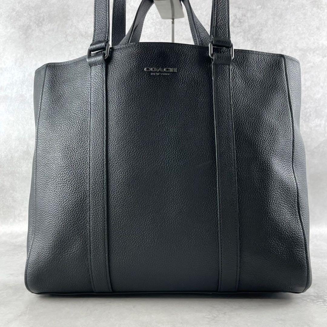 COACH コーチ　トートバッグ　ダブルハンドル　ハドソン　ブラック　レザー