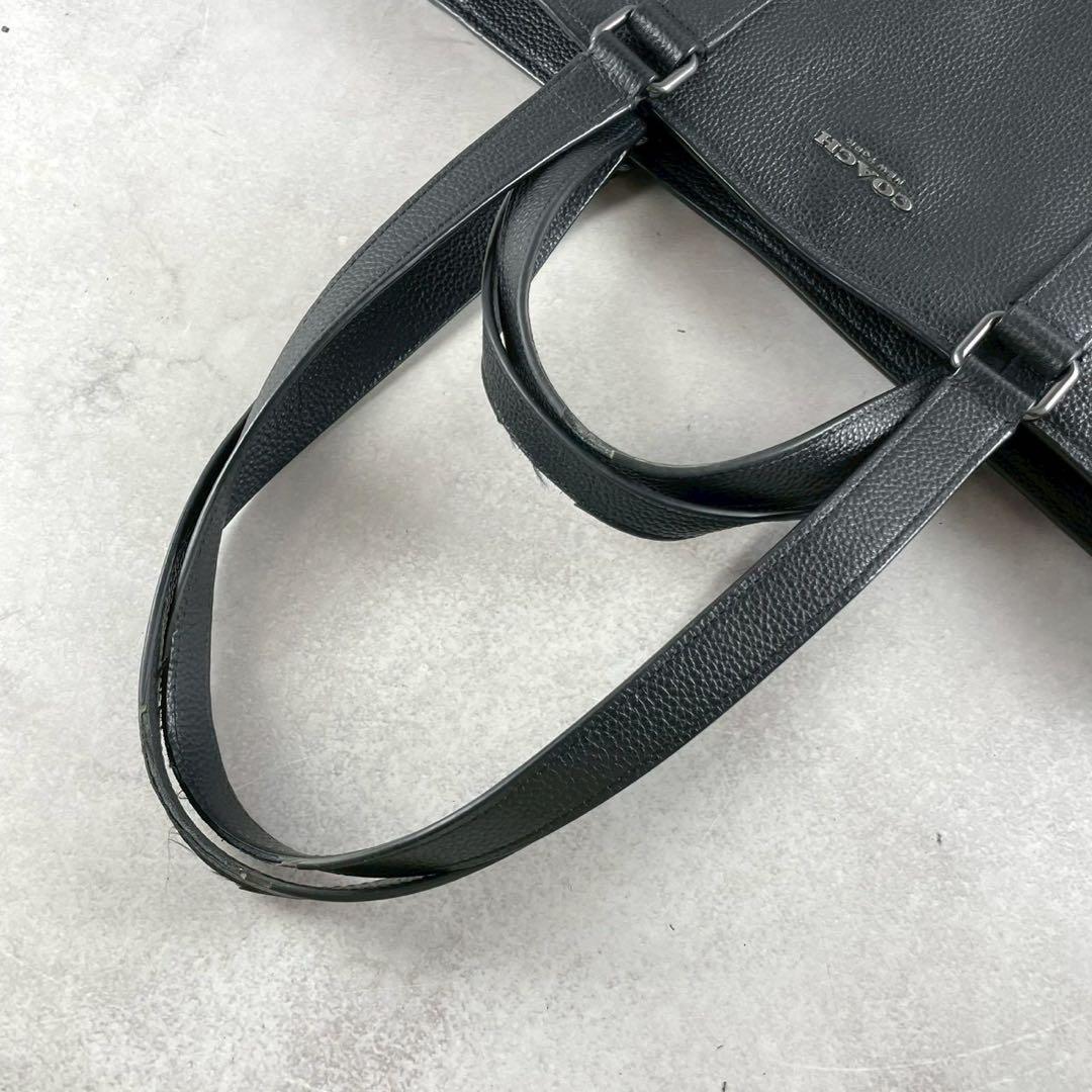 COACH コーチ　トートバッグ　ダブルハンドル　ハドソン　ブラック　レザー