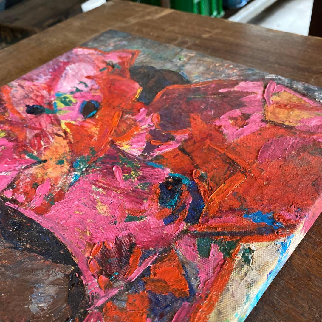 絵画　アート　美術作品　アフリカの女性