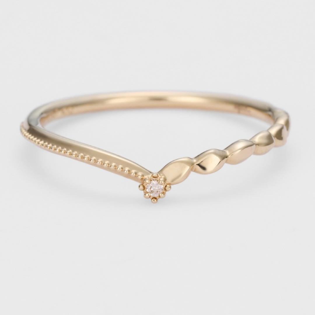 アガット　K10ダイヤモンドリング　13号