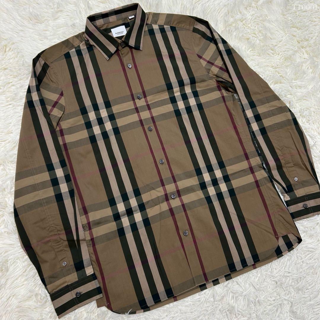 【極美品/現行】バーバリーロンドンイングランド シャツ 長袖シャツ ボタンダウン