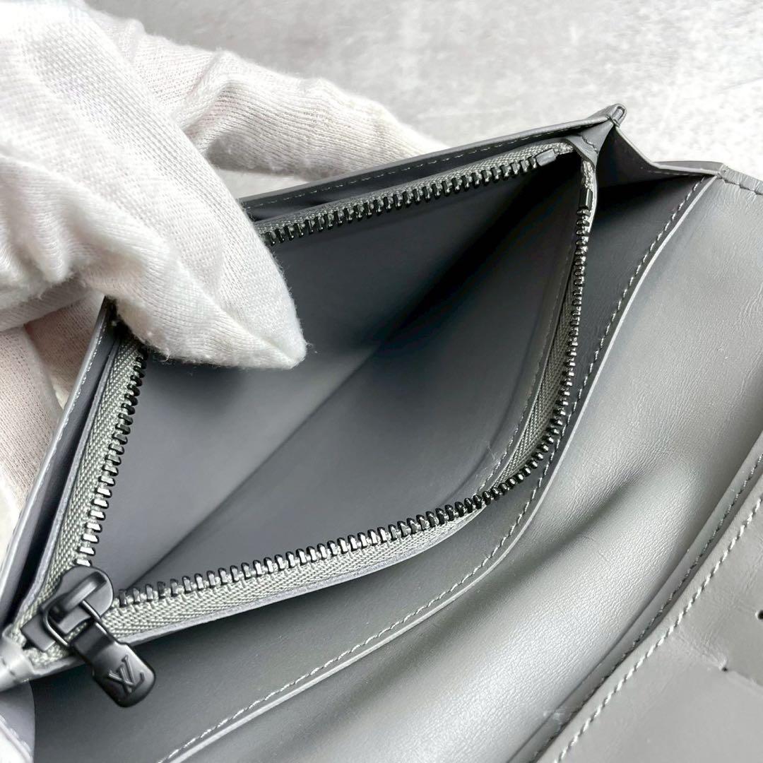 【美品】ルイヴィトン 長財布 モノグラムシャドウ ブラザ レザー トリヨン