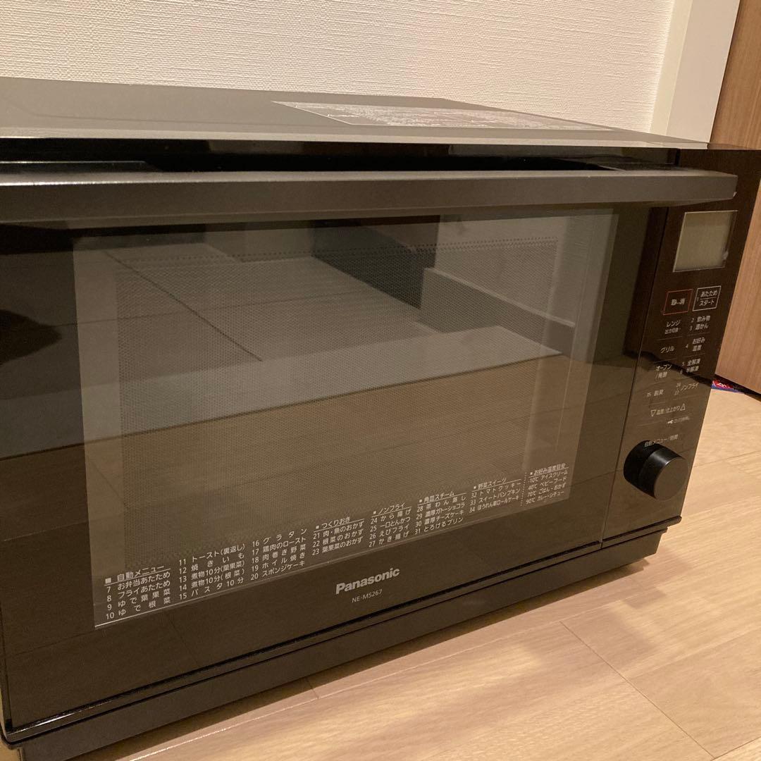 中古品Panasonic NE-MS267 オーブンレンジ ブラック2021年製