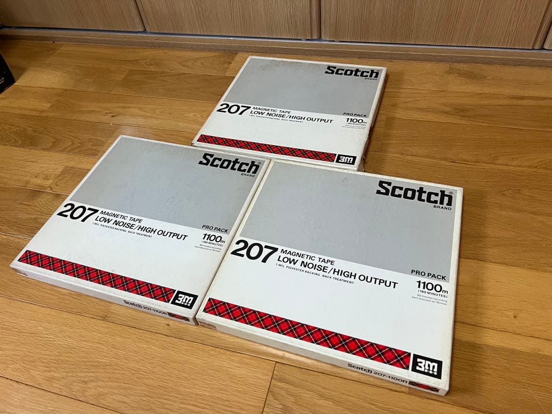 Scotch 207 1100m 10号 オープンリールテープ 3個セット