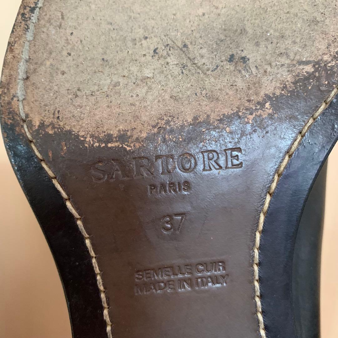 SARTORE サルトル　シングルバッグベルト　ジョッキーブーツ　ブラック