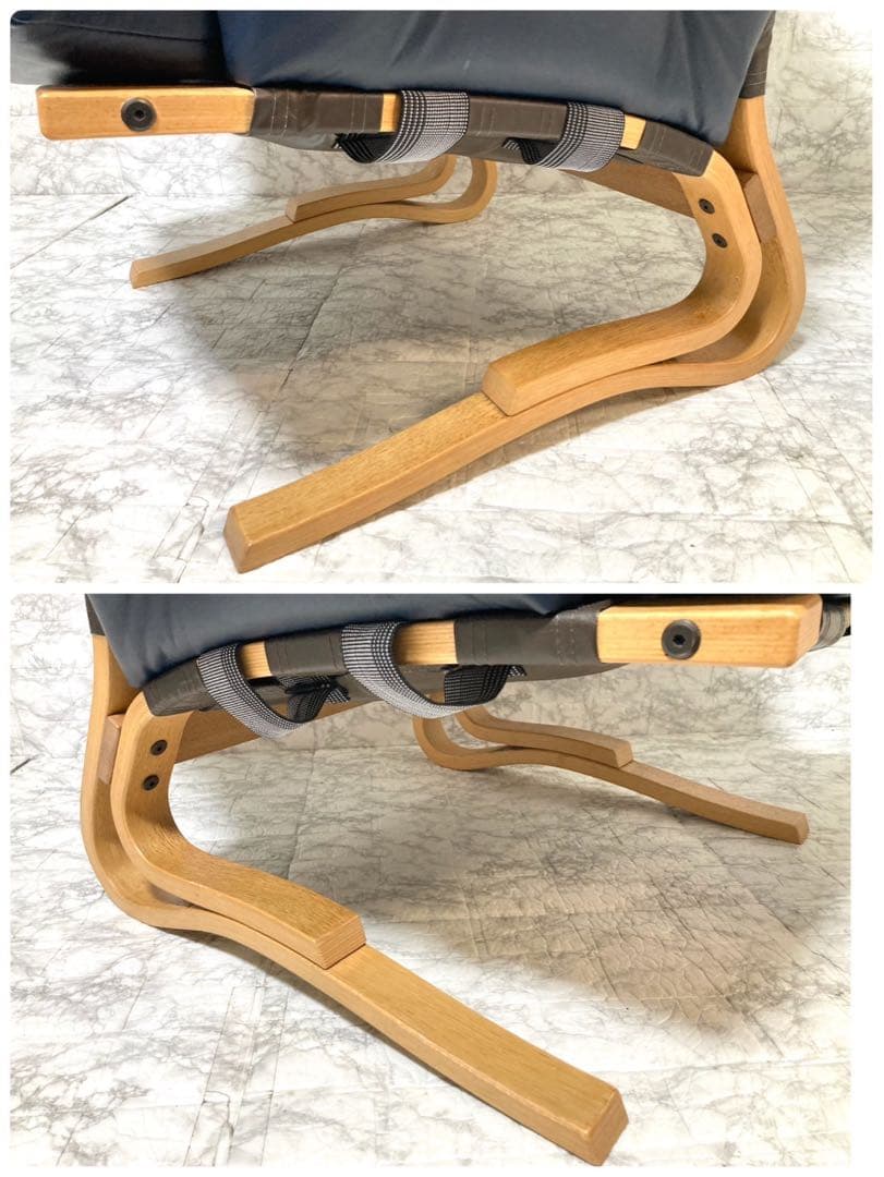 【希少 本革】karimoku domani スカンジナビアン イージーチェア②