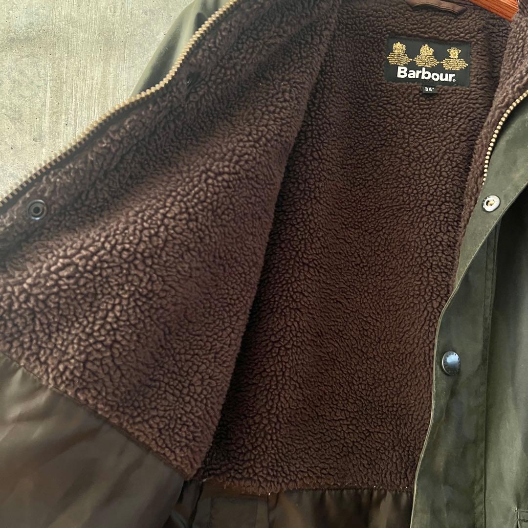 裏ボア 希少モデル Barbour BEDALE 34 Wax カーキ セージ