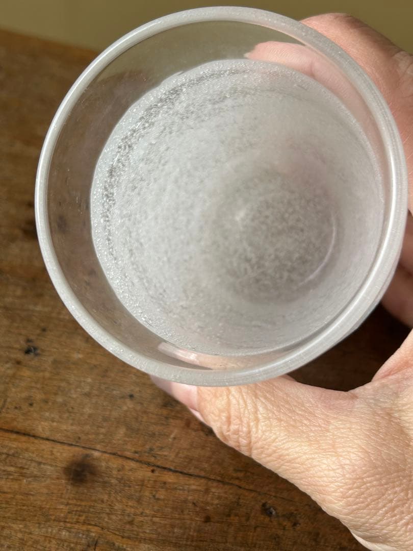 横山秀樹さん　ガラスコップ　手吹きガラス　エアバブル