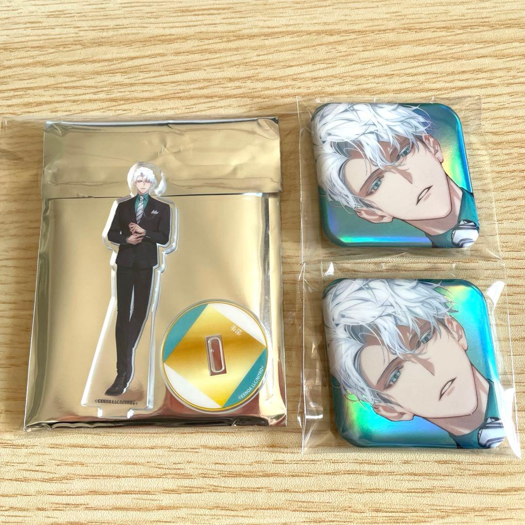 刀剣乱舞 大本丸博 祝装 雲生 缶バッジ ミニアクリルスタンド セット