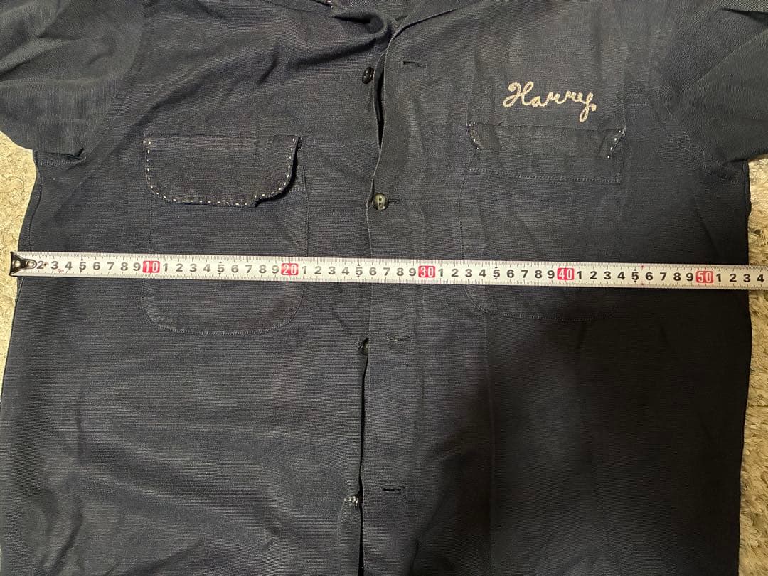 60's ヴィンテージ　レーヨンシャツ ブラック　フェード