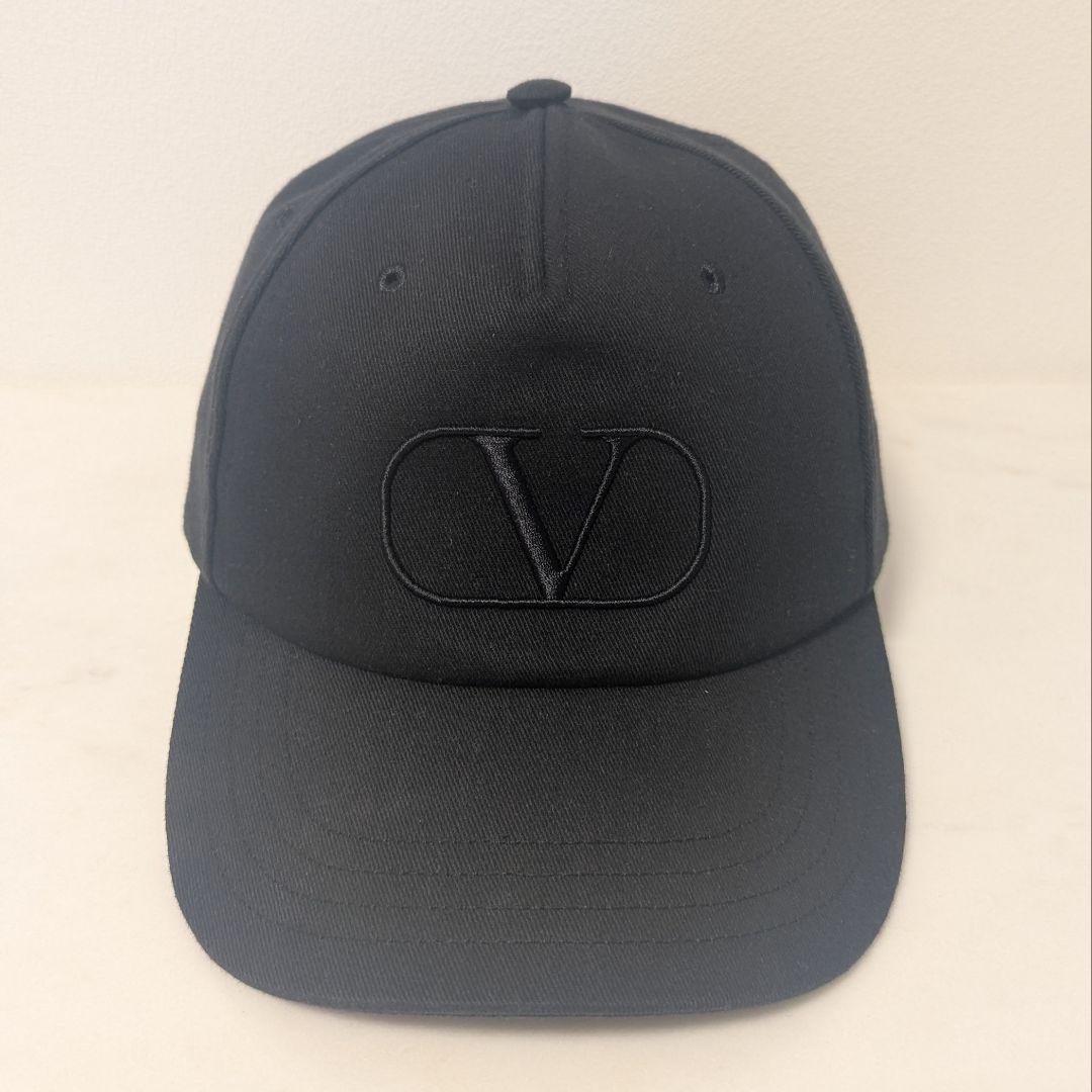 【鑑定済】VALENTINO GARAVANI Vロゴキャップ 57
