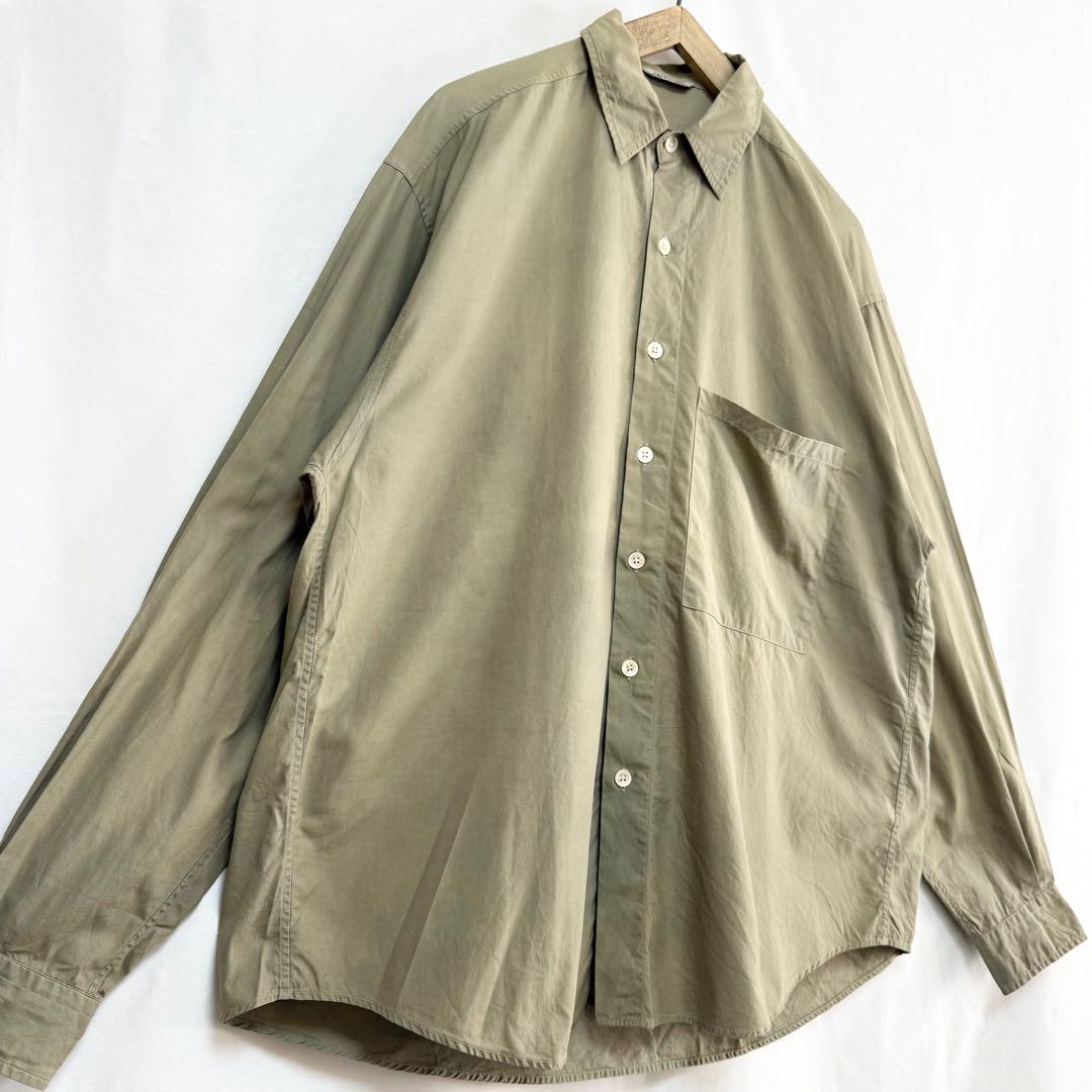 サイズ4 ！AURALEE ウォッシュドフィンクスツイルビッグシャツ