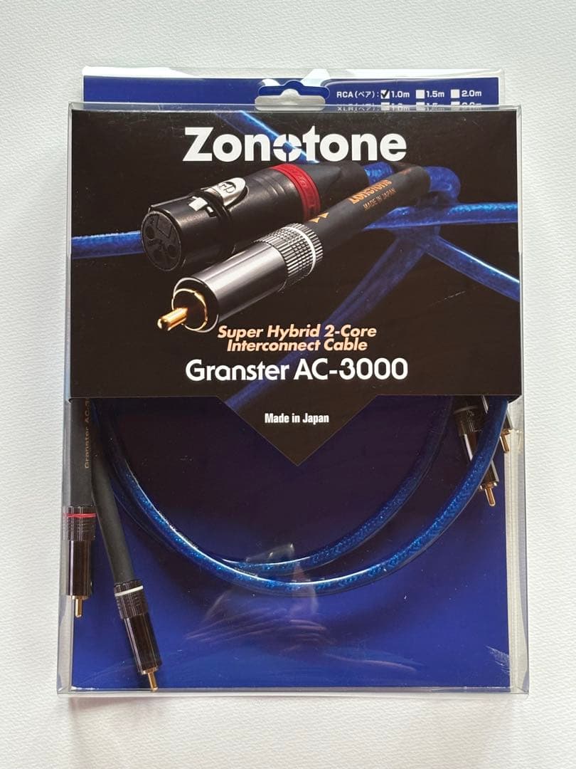 Zonotone Granster AC-3000 RCAペア　1m×2本