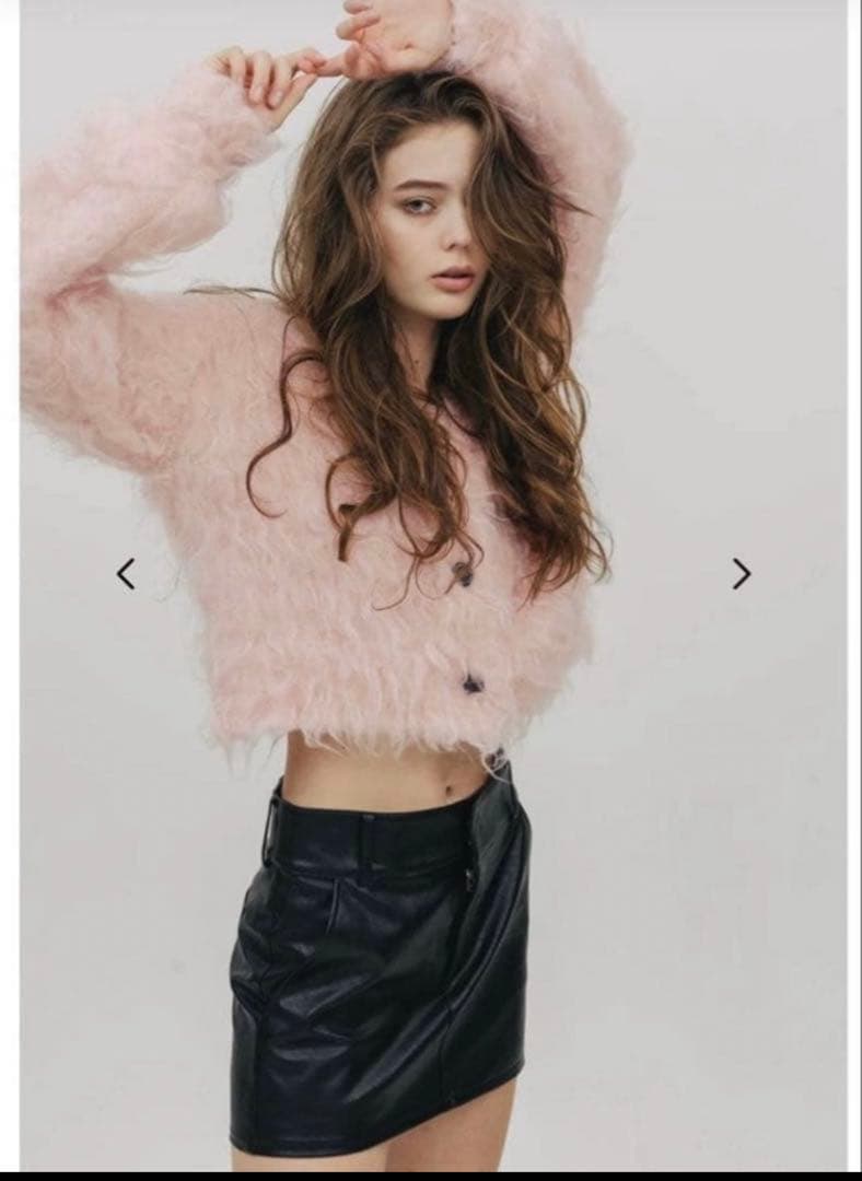 トップス the toe WESTMINSTER SHAGGY CARDIGAN pink