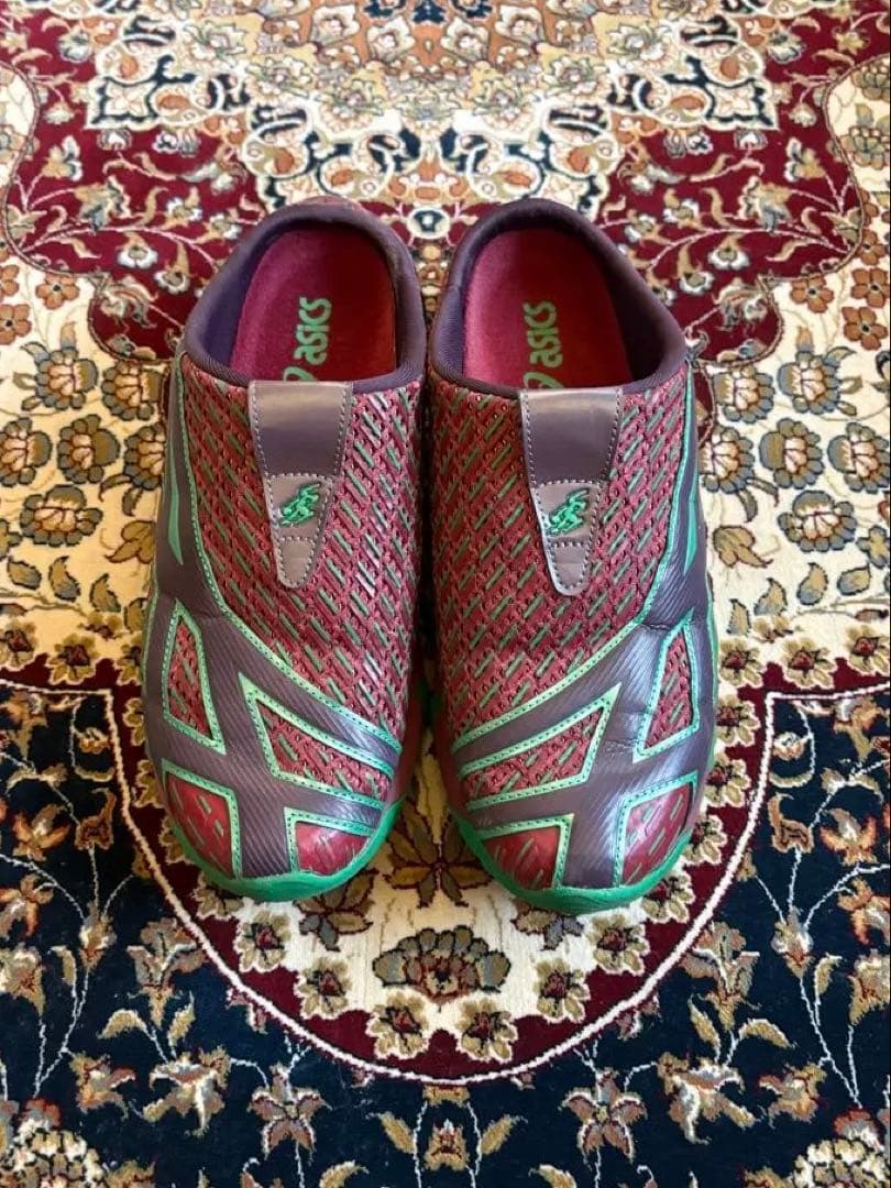 【美品】ASICS GEL-STYRAX DAHLIA/BRIGHT GREEN