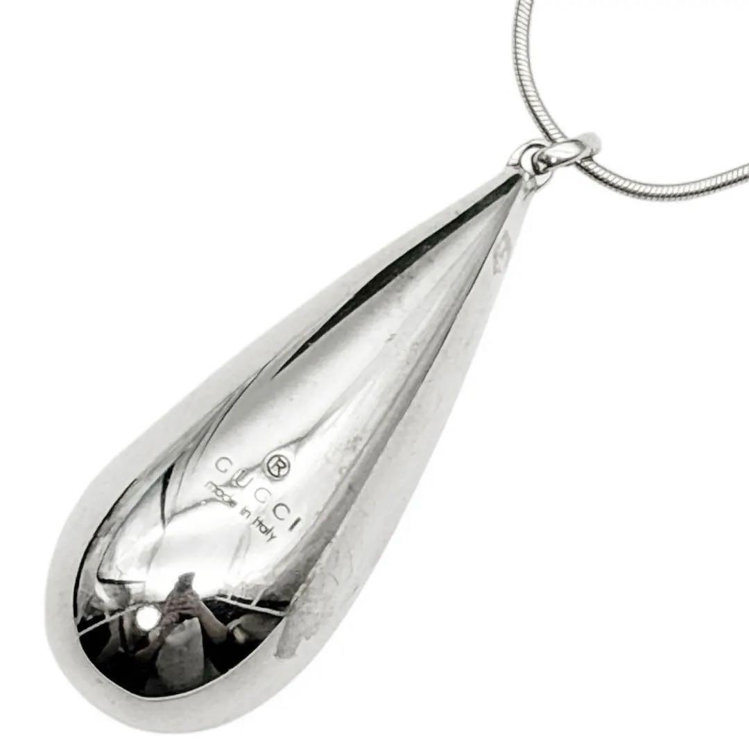 グッチ ティアドロップ ネックレス ペンダント シルバー925 男女兼用