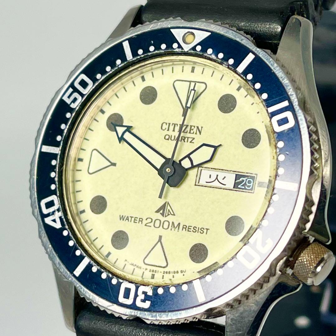 【美品/稼働✨】シチズン ダイバーズ ウォッチ 2851-266056 腕時計