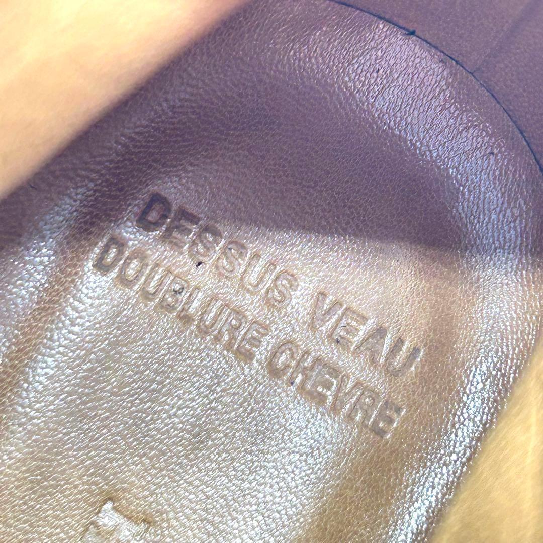 未使用級　エルメス　HERMES （35.5） 革靴　レザーチャッカブーツ　黒